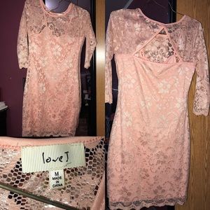 Baby Pink Lace Mini Dress🌸